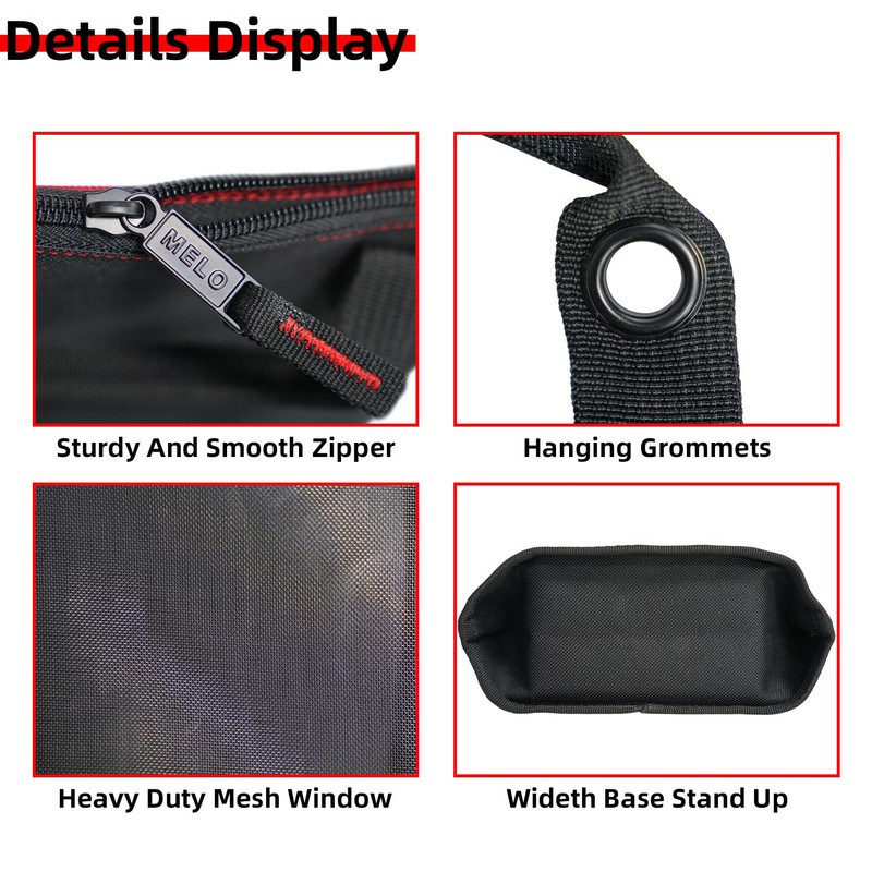 MELOTOUGH Fastener Bag Utility Canvas Zipper Tool Bag Heavy Duty