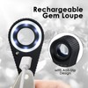 JuviPerpric Loupe Magnifier 15X Rechargeable Mgnifie with LED and UV