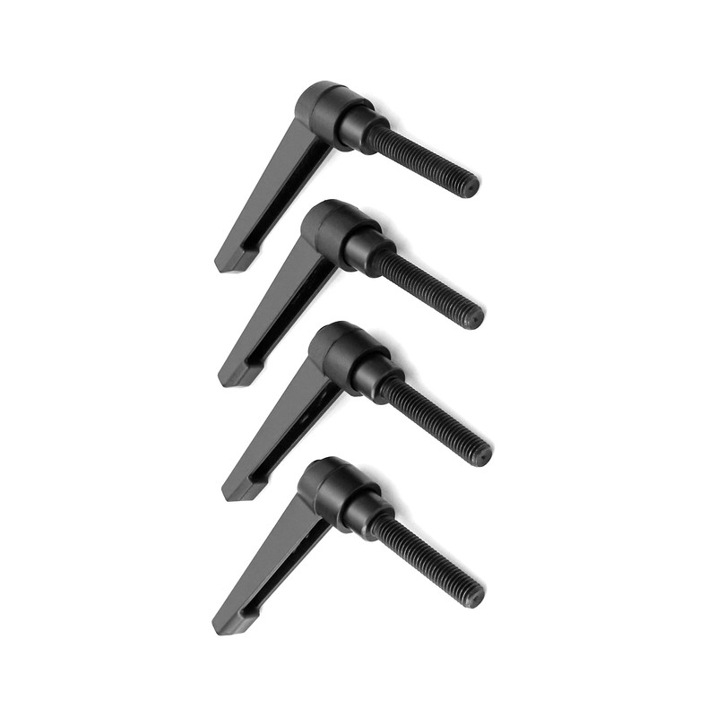 QWORK® Pack of 4 M6 Clamping Lever Handle Alloy External