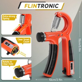 flintronic 5 Pcs Hand Grip Strengthener Kit, Adjustable Forearm Strengthener (5-60 kg), Adjustable Resistance Hand Exerciser, Hand Gripper for Building Strong Wrists, Fingers, Forearms & Hands