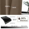 Gwine Brown Blackout Curtains 30 Inch Length, Short Kitchen Curtains