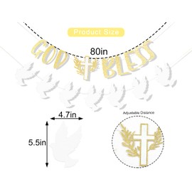 God Bless Decorations - Baptism & First Communion Banners, Garlands & Backdrops for Boy/Girl