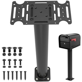 KOMOHOM 27" Mailbox Post with Mounting Bracket Installed On Concrete Floor, Compatible with Mail Boss, Architectural MAILBOXES, Gibraltar, hykolity, ShoppingOnBed, adoorn