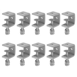 MOUNTAIN_ARK 10 Pack 304 Stainless Steel Mini C Clamps with 1" Jaw Open, Beam Clamp for Woodworking Desk, Welding, Small