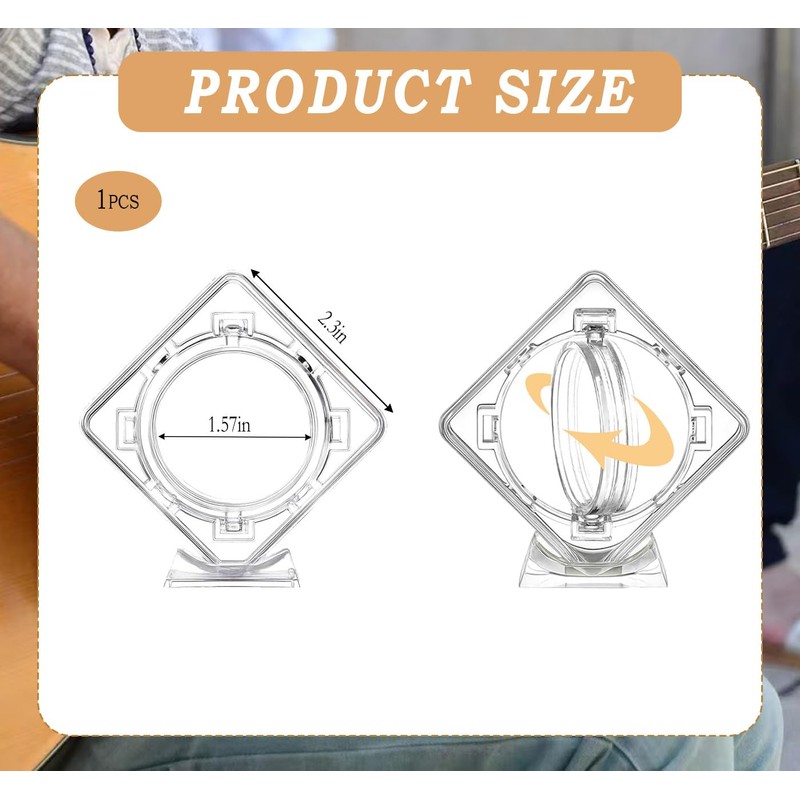 Reabosko Acrylic Clear Guitar Pick Display Case, 1 Pcs Guitar