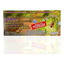 Godvit Alcachofa, Carnitina, Suplemento Líquido 10 Ampolleta