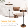 Kificet Small Side Table, Drink Table, Height Adjustable Round End