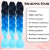 FANWYFYU 6Packs Ombre Braiding Hair 24inch Pre Stretched Jumbo Box