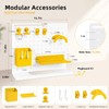 HOHOLEU Metal Desk Pegboard Organizer, No Drill Modular Storage Kit