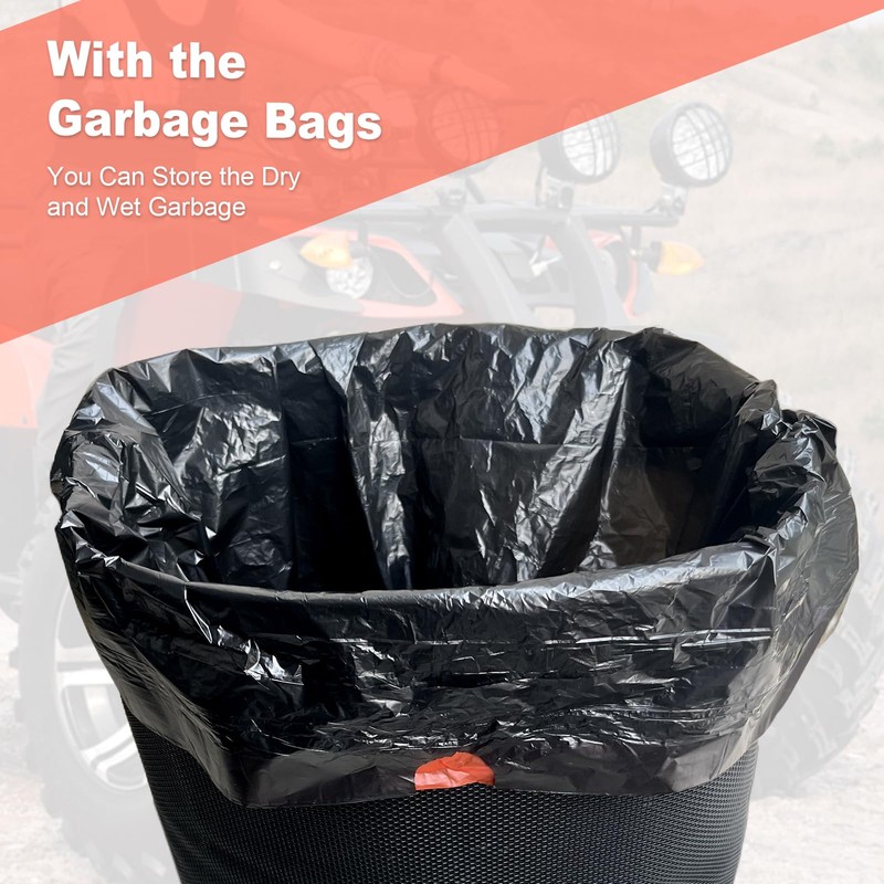 Dawnjaccee UTV/ATV Trash Bag, PVC Mesh Storage Sack Compatible with