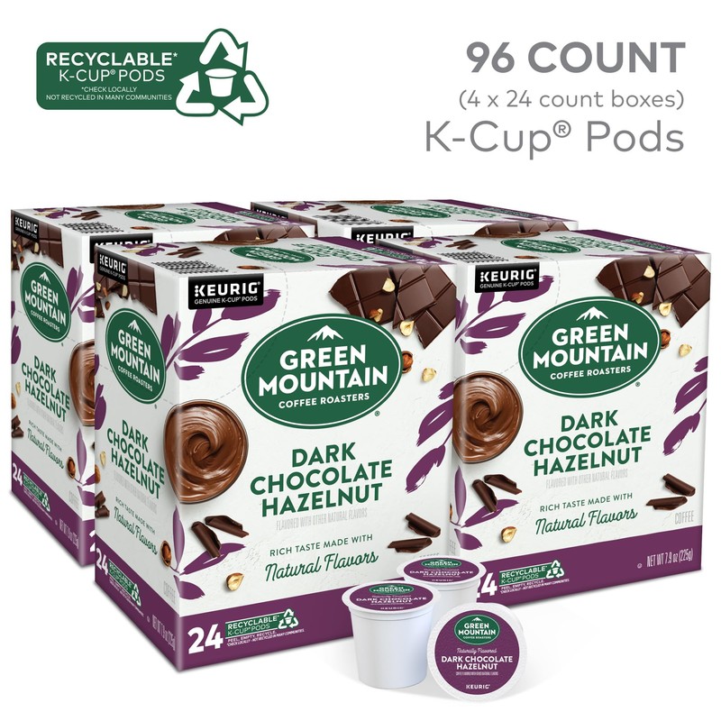 Green Mountain Coffee Roasters Dark Chocolate Hazelnut Coffee, Keurig Single