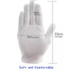 24 Pcs (12 Pair) White Cotton Gloves for Dry Hand