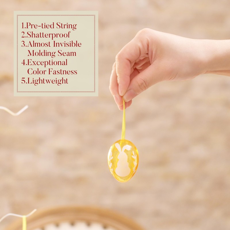 Valery Madelyn 26Pcs Easter Eggs Tree Ornaments for Easter Decorations,