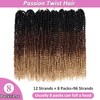Samtress 22 Inch Passion Twist Crochet Hair 8 Packs 3