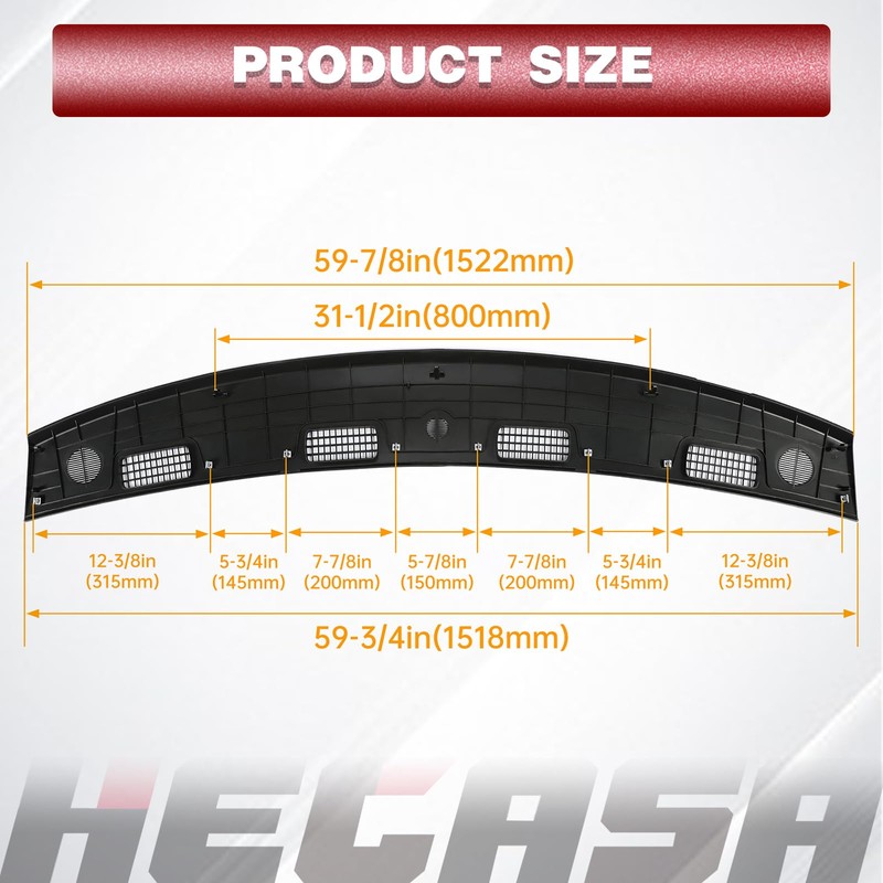 HECASA Upper Dashboard Panel Compatible with 2002-2005 Dodge Ram 1500