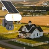 Solar Powered 4G Cellular LTE Wireless Floodlight Security Camera, No