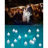Yakpo 12 Pack Cool White Flickering LED Floating Tea Light,