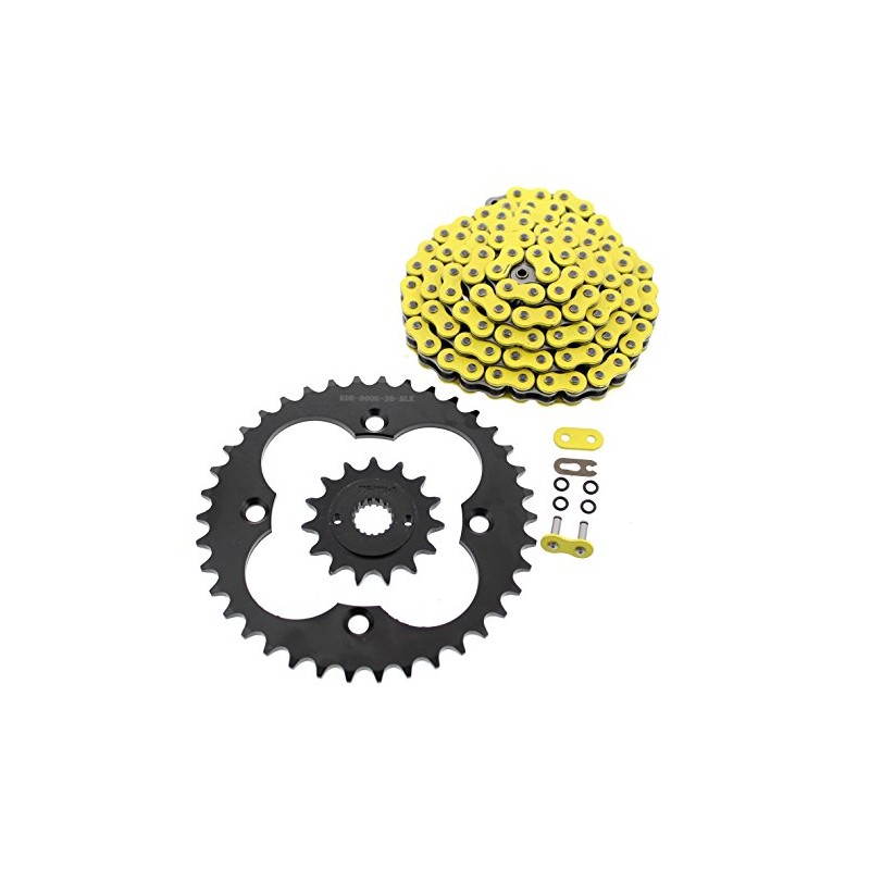 Chain & Black Sprocket fits Honda 400EX TRX400EX 1999-2004 Yellow