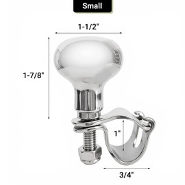 Marine Boat Steering Wheel Maneuvering Turning Control Knob, 316 Marine Grade Stainless Steel, Fits Steering wheels Rim Dia. L:1-3/4",M: 1-5/8", S: 1-1/2" (Small)