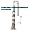 3 inch Glass Reflux Column Section with Copper Bubble Plate