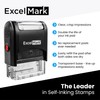 ExcelMark Custom Self Inking Rubber Stamp - Up to 3