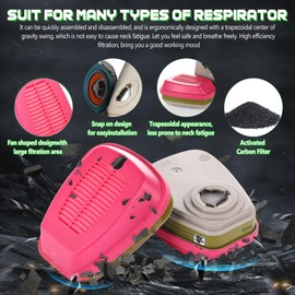 60923 Respirator Cartridge Particulate Filter, for 6000, 7000 and FF-400 Series Masks, Effective Filtering Organic Vapors, Acid Gases, Chemical, Dust … (1 Pair 60926)