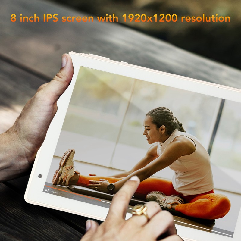 8in Tablet Silver Expandable 128GB Support Calls 4GB 64GB RAM