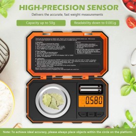 Keekit Digital Pocket Scale, 50g 0.001g Professional Milligram Scale, Portable Sized