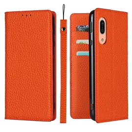 Havaya AQUOS Sense3 Case AQUOS Sense 3 Case SH-02M Case Folio Genuine Leather Strap au SHV45 SHV48 Shockproof SH-RM12 Cover SH-M12 docomo Sharp Sharp Aquos Sense 3/3lite/Android One S7 SoftBank Card