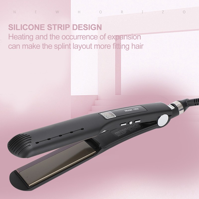 Electric Hair Straighter Silicone Strip Straightening Curling Hair Styling Flat