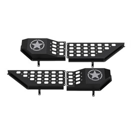 Getanye Metal Front Door Pocket Storage Box Replacement for Jeep Wrangler JL JLU 4XE 2018-2024 Gladiator JT 2020-2024 Left and Right Star Style Door Side Insert Organizer Storage