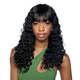 Mane Concept Unprocessed Human Hair Full Wig Trill TRM119 Loose Crimp Full Bang 22 Inch (FS4-27)