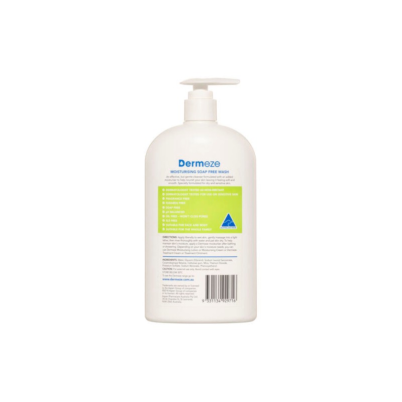 Dermeze Moisturising Soap Free Wash 500mL