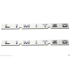 Sanucaraofo 2pcs OEM Limited Emblems Side Badge Nameplate 3D Replacement for Limited F150 F250 F350 Gloosy Finish (Chrome)