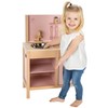 Label Label: Wooden Kitchen Play Set - Pink - Standing