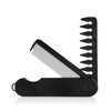Beard Comb - ShiningUU 2-in-1 Folding Pocket Comb for Men,