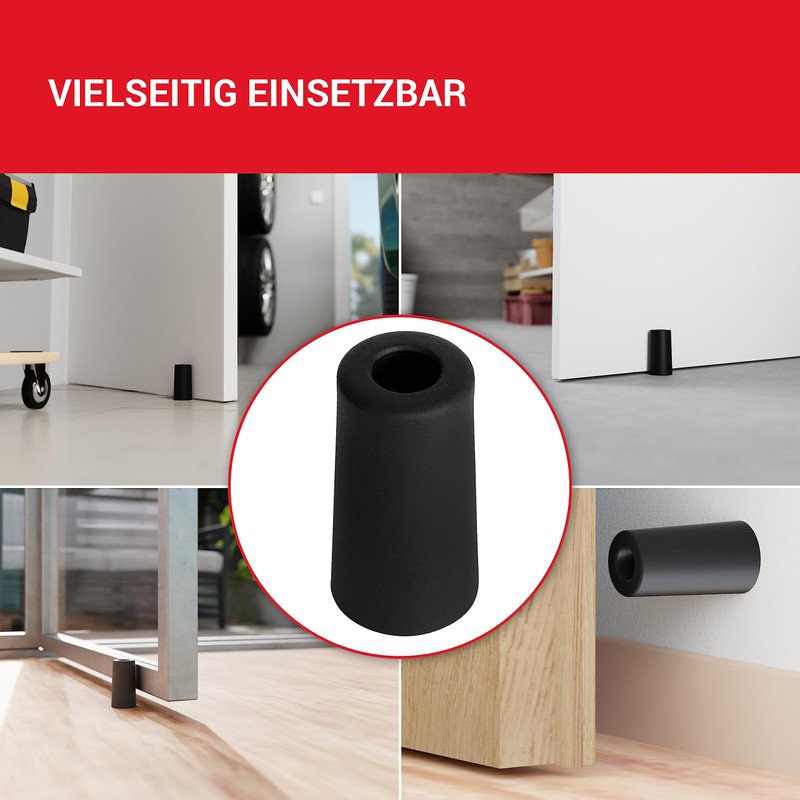 LouMaxx Rubber Floor Door Stop, Diameter 40 mm x 75