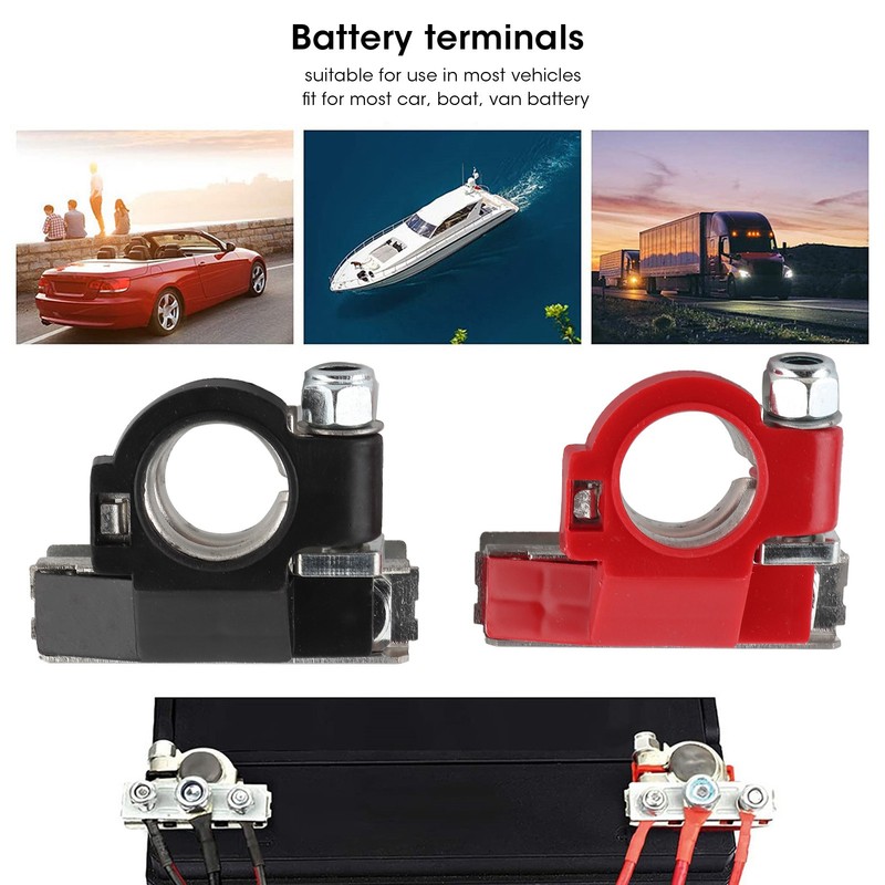 5Pair Car Battery Terminals Top Post Cable Connector Clamps Clips
