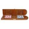 Pacific Shore Games Wooden Cribbage Board Game Set, Walnut Stained