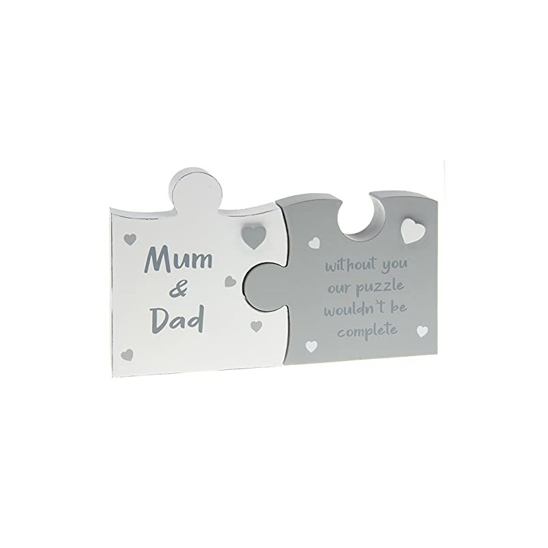 Jigsaw Double Plaque - Mum & Dad without you our