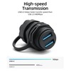 PENGLIN 2PCS Waterproof Dual USB 3.0 Female to Female Coupler