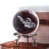 HDCRYSTALGIFTS 3D Laser Butterfly Crystal Ball Paperweight Glass Sphere Figurines
