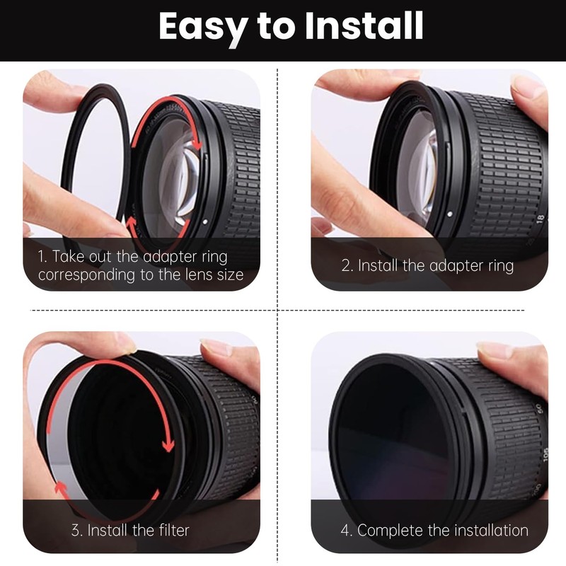 Metal Step Down Ring Filter Adapter - 67mm to 58mm