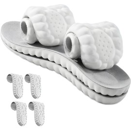 Plantilla Ortopedica Masajeadora Deportiva Almohadilla Gel Descanso Apoyo Modelo 4D 2 Pares (24-25cm)