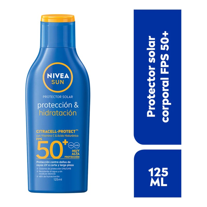Protector Solar Corporal NIVEA SUN Protección E Hidratación Fps50+ 125Ml