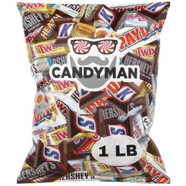 CANDYMAN 1 Pound Gift Box Mix of Chocolate, Individually Wrapped Assorted Bulk Candy Chocolates Variety Pack, Perfect for Easter Basket Candies, Chocolate Easter Candy Bulk