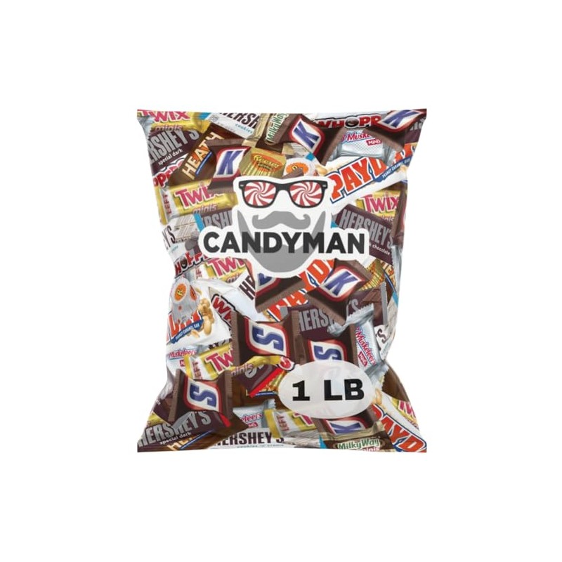 CANDYMAN 1 Pound Gift Box Mix of Chocolate, Individually Wrapped