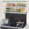 LUCYCAZ 4 Pack Wall Mounted Spice Rack with 16 Hooks,