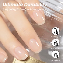 YTD Likomey Nude Gel Polish,15ml Sheer Skin Tone Translucent Neutral Jelly Glass Salon Home DIY Nails Art Manicure UV Nail Gel Varnish,LS447
