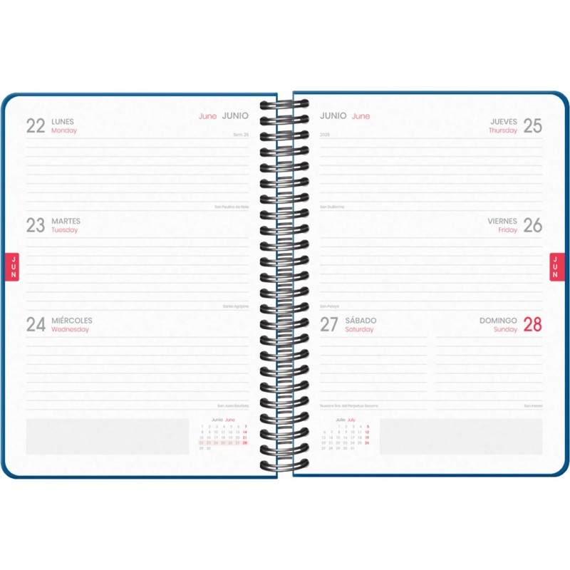 Dohe - School Agenda 2025 2026 - Weekly Overview, Size